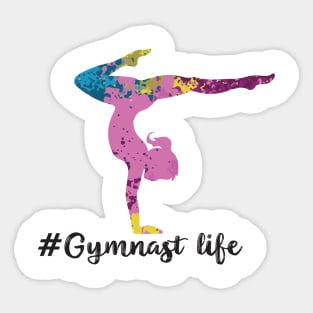 colorful gymnast life Sticker